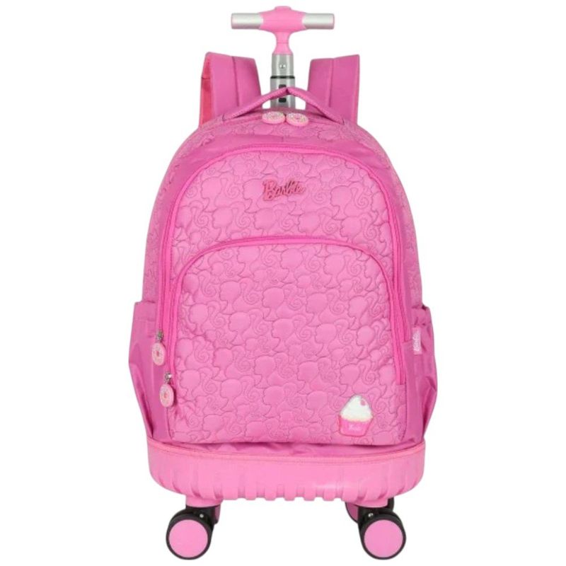 mochila de rodinha luxcel barbie pink (mp)