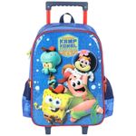 mochila de rodinha luxcel bob esponja azul (mp)