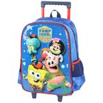 mochila de rodinha luxcel bob esponja azul (mp)