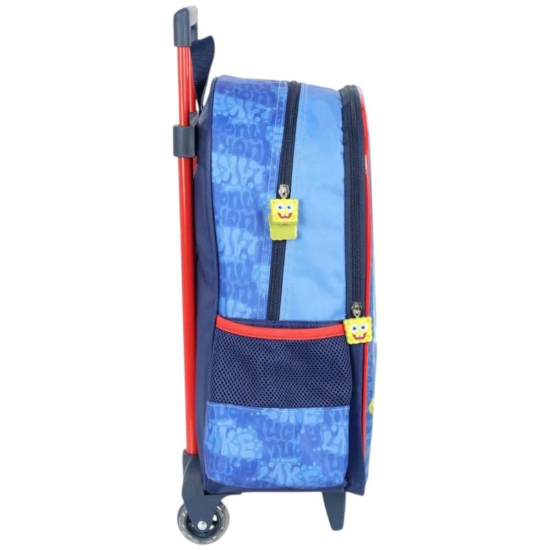 mochila de rodinha luxcel bob esponja azul (mp)