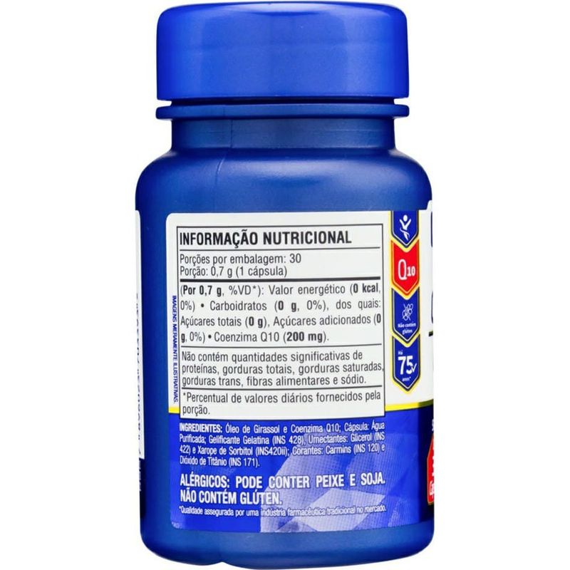 coenzima q10 200mg 30 cápsulas catarinense