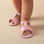 sandália infantil n° 1 pimpolho floral rosa 0110239c (mp)