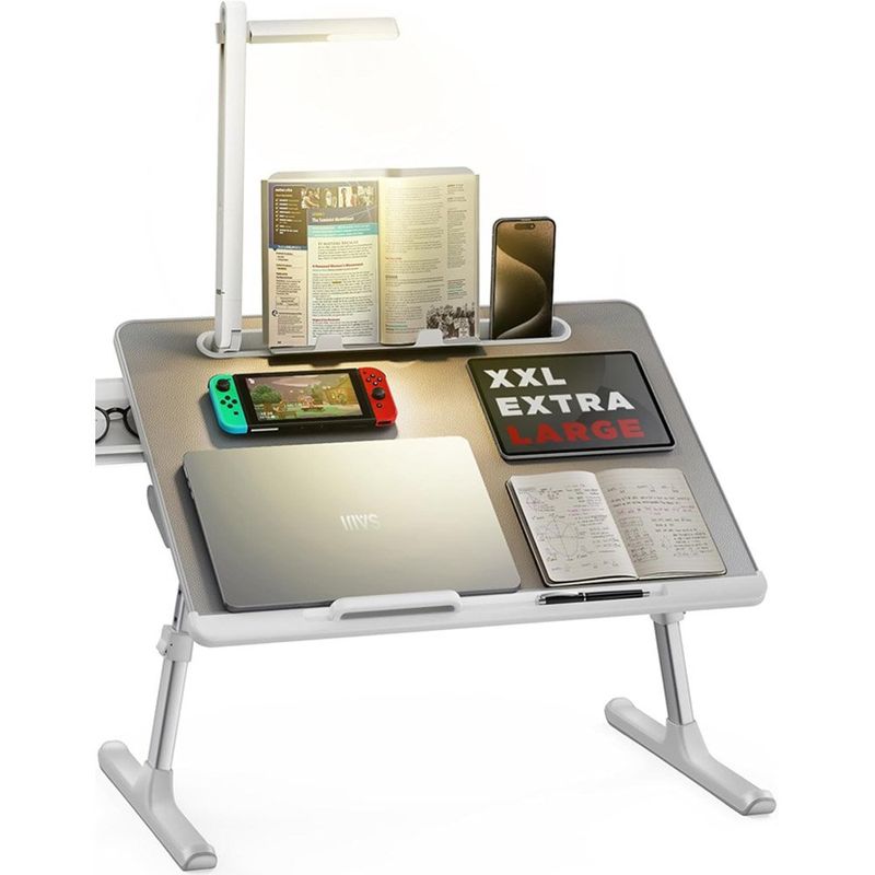 mesa dobrável para notebook saiji em pvc preto a-mbi