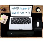 kit mousepad ergonômico wb com 4 peças preto a-mbi