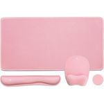 kit mousepad ergonômico wb com 4 peças rosa a-mbi
