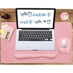 kit mousepad ergonômico wb com 4 peças rosa a-mbi