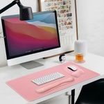 kit mousepad ergonômico wb com 4 peças rosa a-mbi