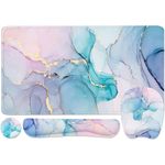 kit mousepad ergonômico wb com 4 peças azul a-mbi