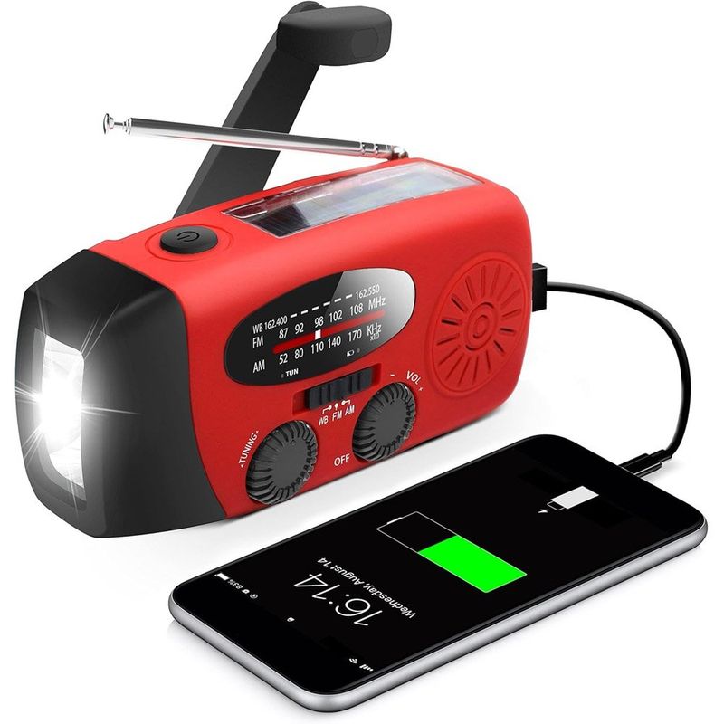 rádio de emergência runningsnail usb vermelho a-mbi
