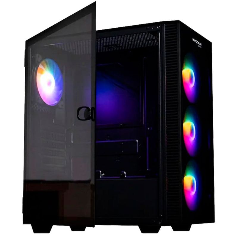 gabinete gamer rhadium atx mid-tower tupan preto (mp)