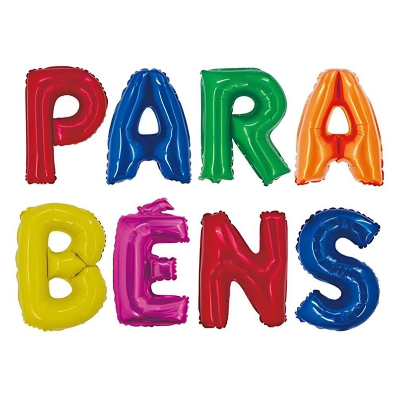 balão metalizado 16' silver festas parabéns colorido (mp)