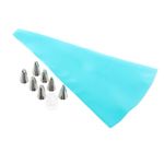 kit confeitaria silver festas com 7 bicos adaptadores e manga (mp)