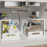 organizador de armário 2 níveis 2 portas branco realinn a-mbi