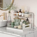 organizador de armário 2 níveis 2 portas branco realinn a-mbi