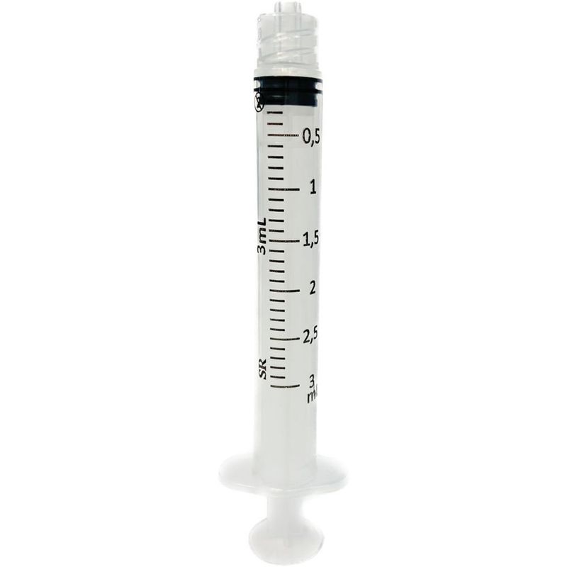 seringa descartável 3ml luer lock sem agulha sr