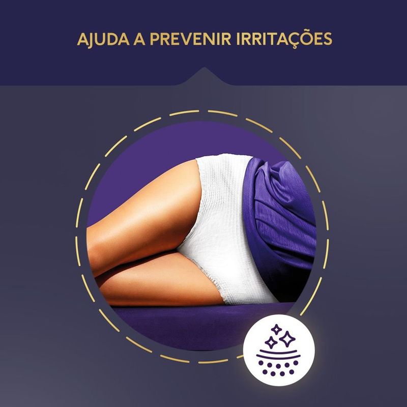 roupa íntima plenitud noturna para incontinência p/m 14 unidades