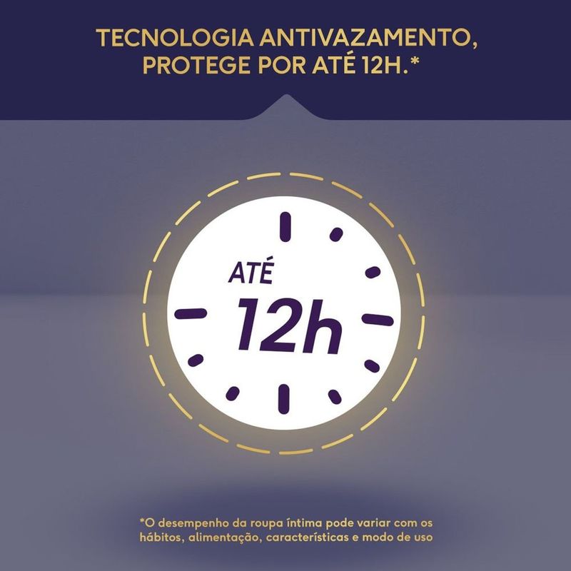 roupa íntima plenitud noturna para incontinência p/m 14 unidades