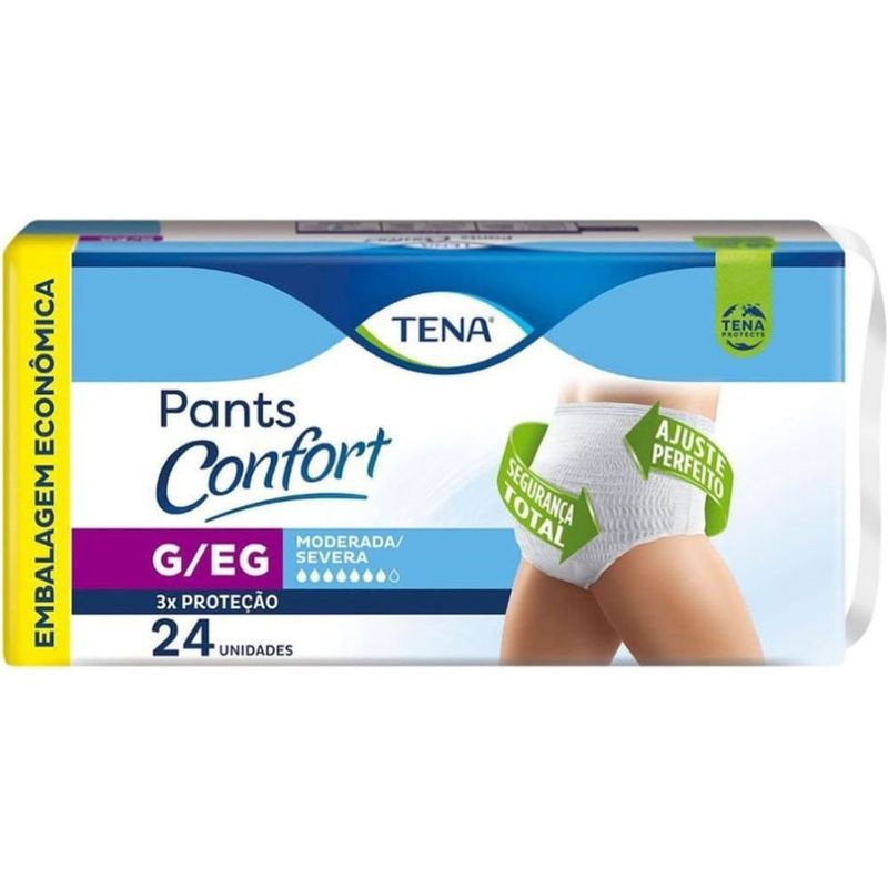 roupa intima tena pants confort g/eg 24 unidades