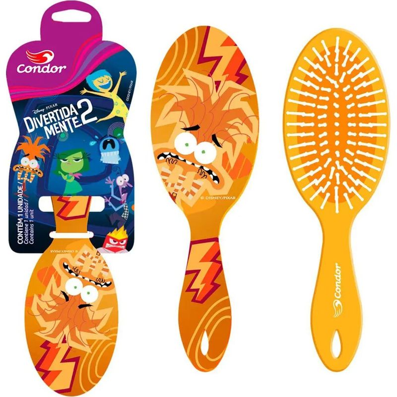 escova de cabelo oval divertidamente 2 condor cores sortidas