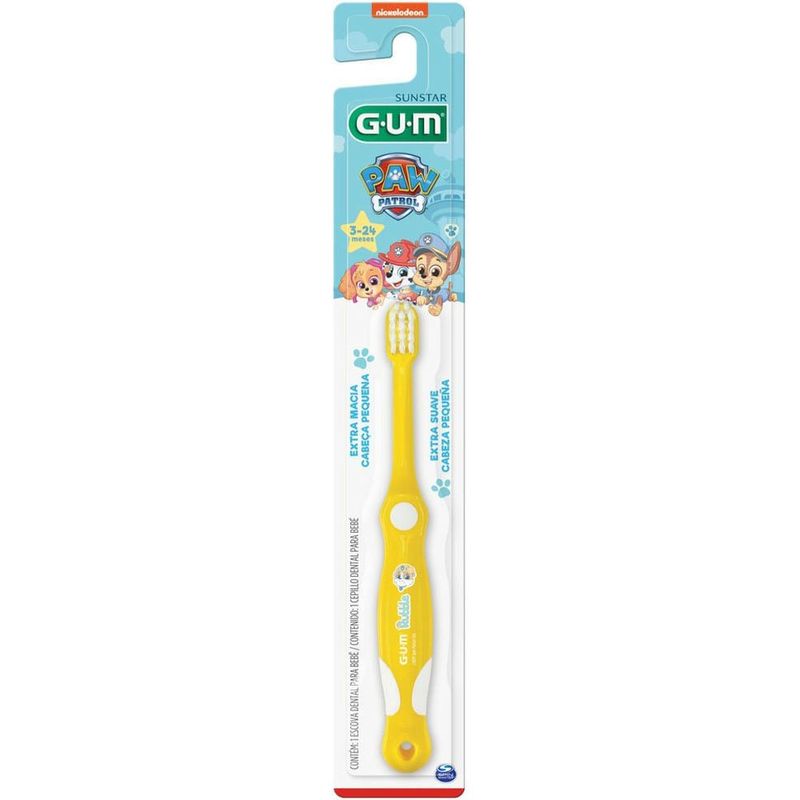 escova dental infantil gum paw patrol macia cores sortidas 1 unidade