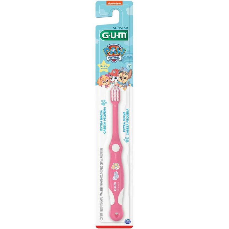 escova dental infantil gum paw patrol macia cores sortidas 1 unidade