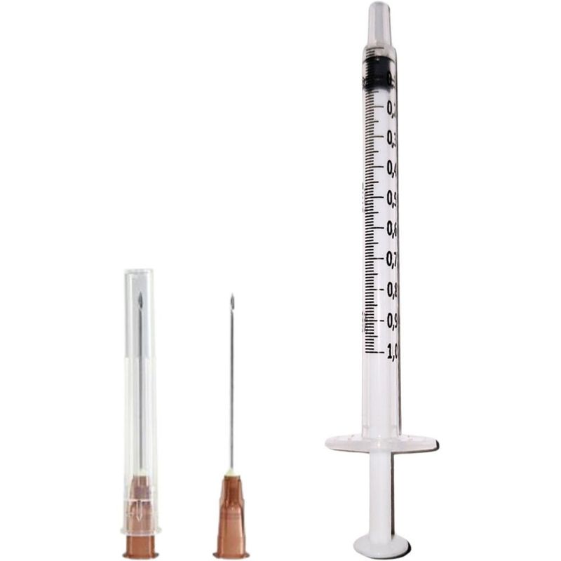 seringa 1ml luer slip com agulha 13x4,5 sr