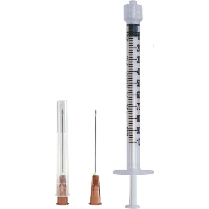 seringa 1ml luer lock com agulha 13x4,5 sr