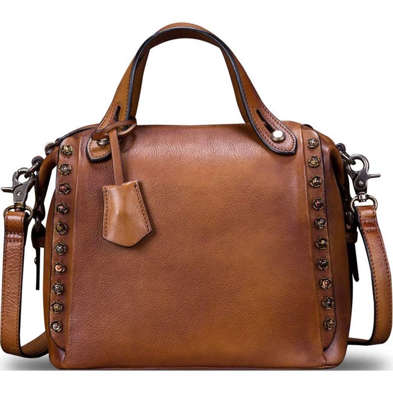 Bolsa de Couro Vintage Transversal Marrom