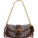 bolsa ombro jacquard b4 oak coach maple a-mbi