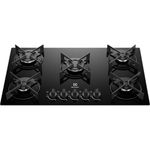 cooktop 5 bocas com mesa de vidro electrolux efficient ke5gr preto