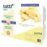 cera depilatória elástica tutti depil chocolate branco 500g (mp)
