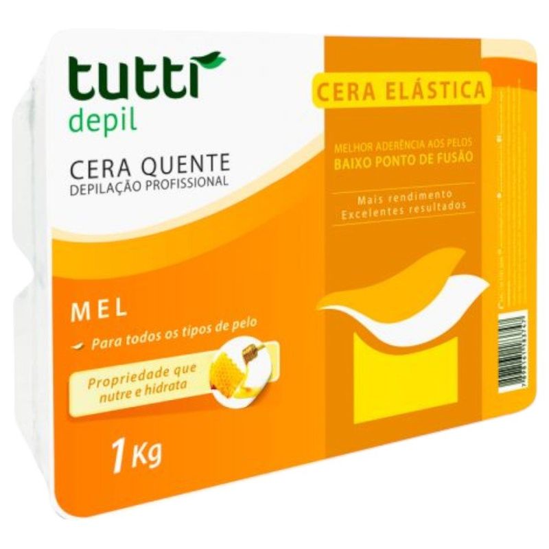 cera depilatória elástica tutti depil mel 1kg (mp)