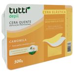 cera depilatória elástica tutti depil camomila 500g (mp)