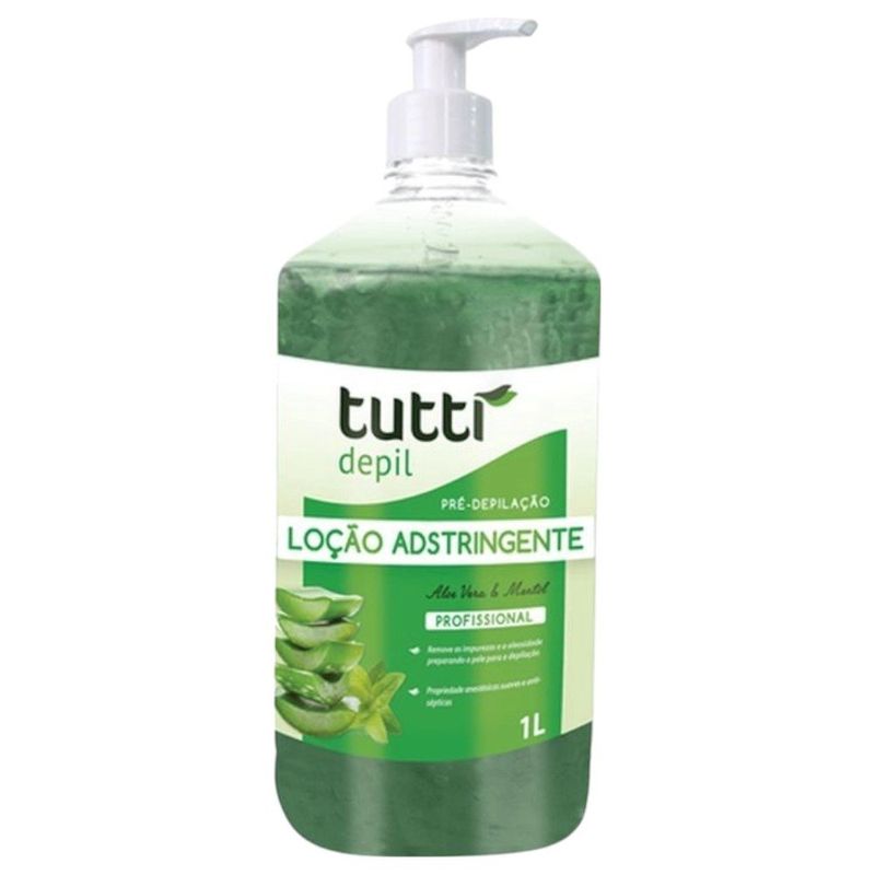 loção adstringente tutti depil aloe vera e hortelã 1l (mp)