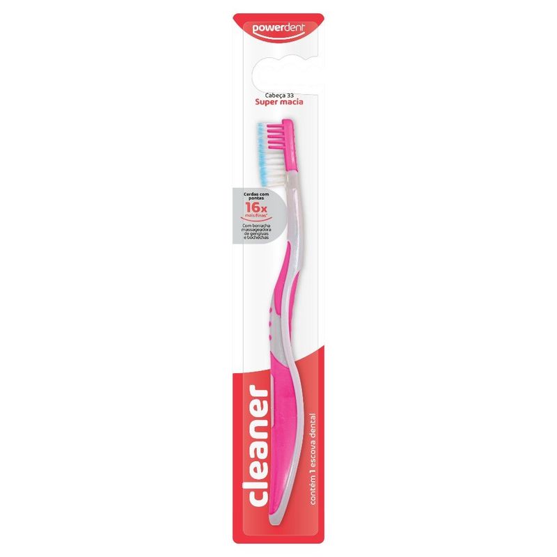 escova dental powerdent cleaner macia sortido (mp)