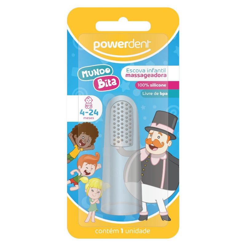 escova dental powerdent kids massageadora mundo bita (mp)