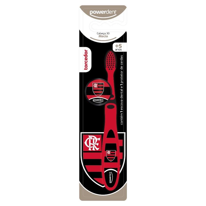 escova dental powerdent kids torcida flamengo macia (mp)
