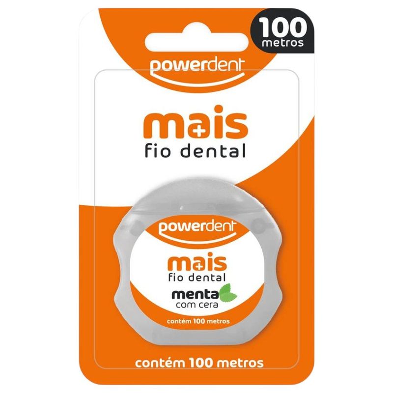 fio dental powerdent branco 100m (mp)
