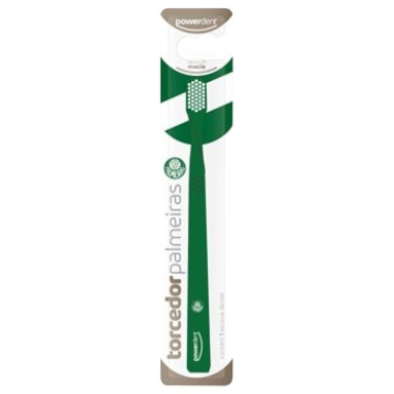 escova dental powerdent torcida palmeiras macia (mp)