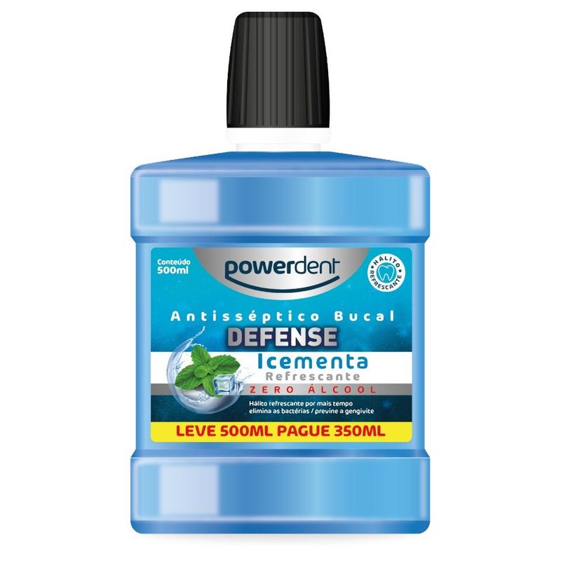 enxaguante bucal powerdent ice menta 500ml (mp)