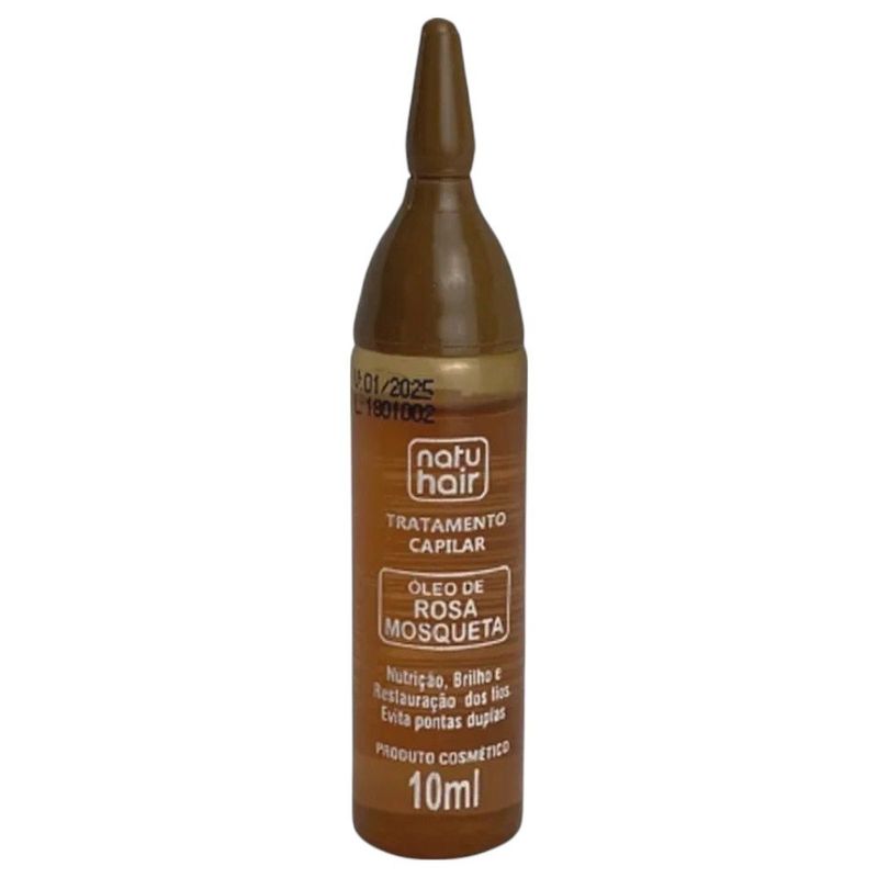 ampola tratamento óleo de rosa mosqueta natuhair 10ml (mp)