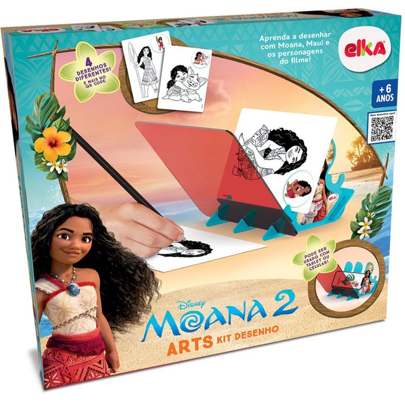 kit para desenho infantil moana elka arts 1294
