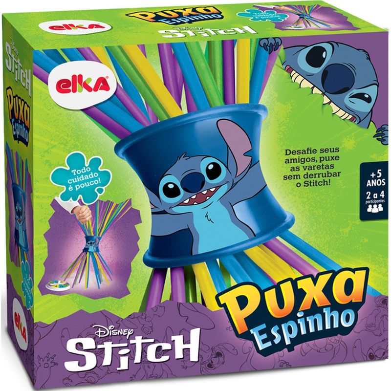 brinquedo puxa espinho stitch elka infantil 1297