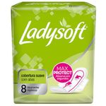 absorvente ladysoft diário suave com abas - 08 unidades