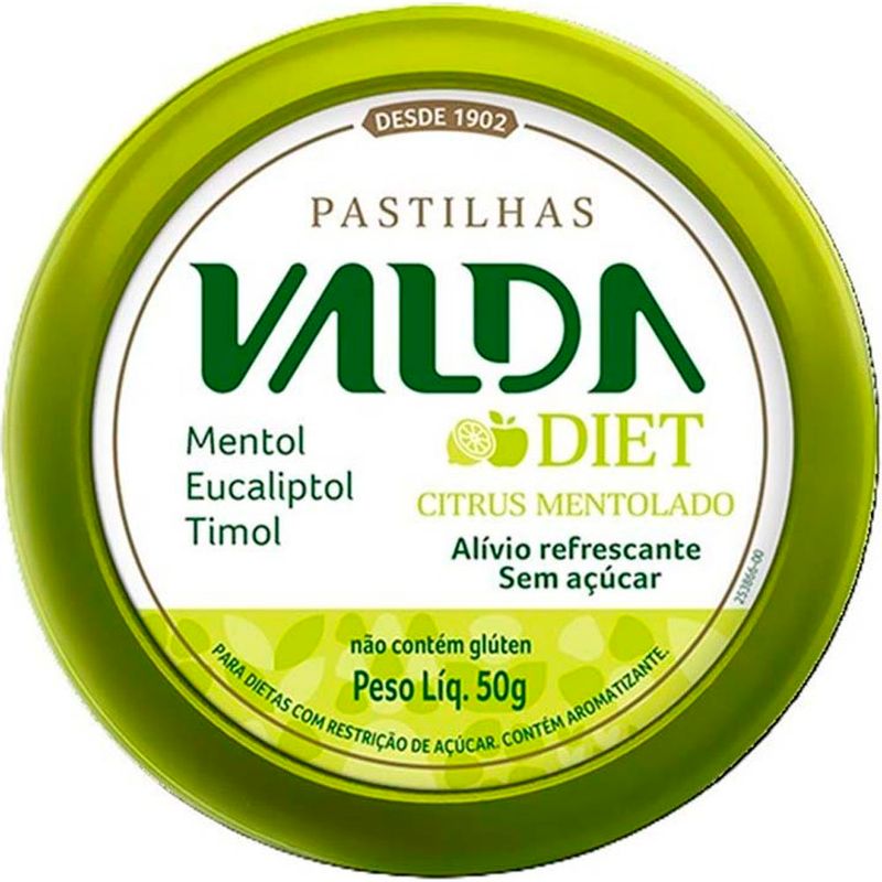 pastilha valda lata diet citrus mentolado 50g