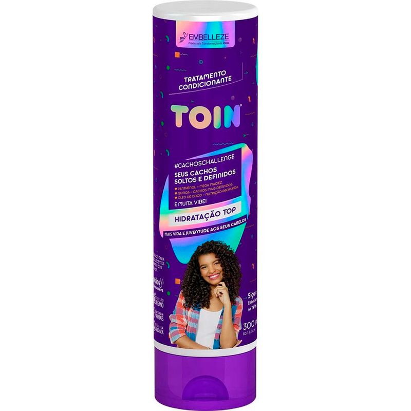 condicionador embelleze toin cachos soltos e definidos 300ml