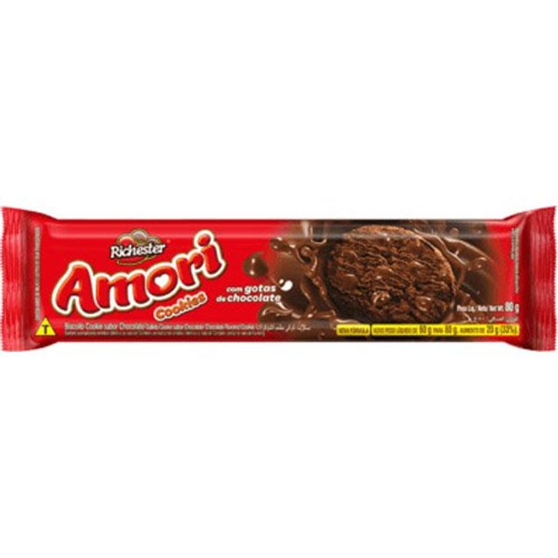 Biscoito Richester Cookies sabor chocolate 80g | Bemol