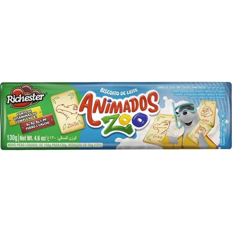 biscoito richester animal doce de leite 100g