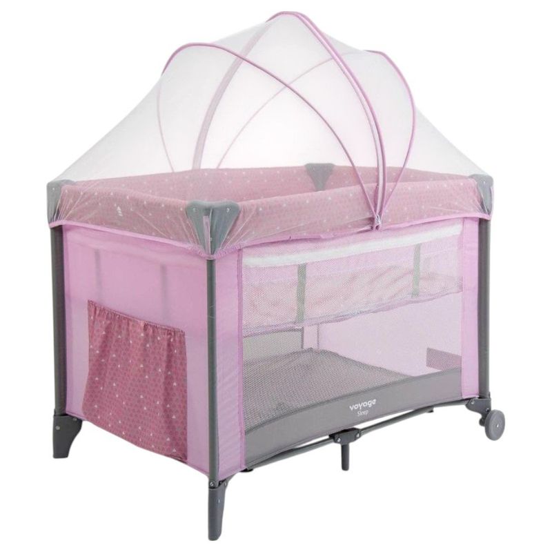 berço cercado portátil voyage sleep rosa até 18 kg (mp)