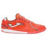 chuteira futsal n° 39 joma dribling branco e vermelho (mp)